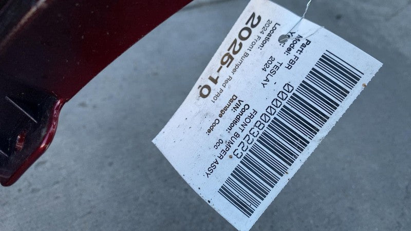 ⭕ 2024 Model Y MY Front Bumper Cover Red PR01 Non-Park Sensor Type 149