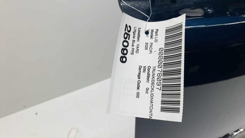 ⭕ 17-25 Chrysler Pacifica Rear Tailgate Liftgate Back Door Shell Panel Blue PPS