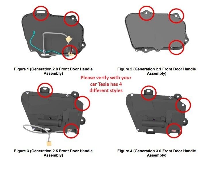 1100300 00 A 2016-2021 Tesla Model S MS Front Passenger Side Exterior Door Handle Outer Right