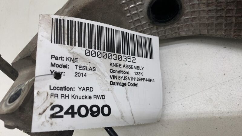 600701800C 2012-2015 Tesla Model S MS Front Right Spindle Knuckle w/ Wheel Hub & Sensor RWD