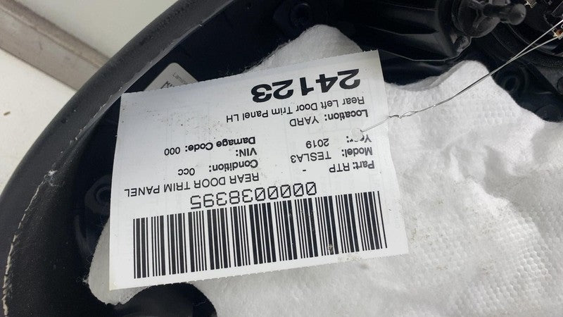 1105095-00-E ⭕2017-2020 Tesla Model 3 Rear Side Door Panel Trim Cover White Left 1105095-00-E