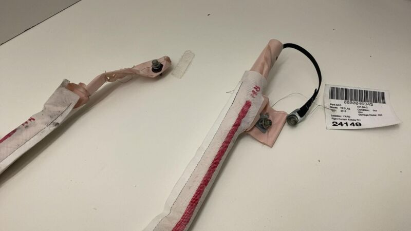 100526200D 2012-2020 Tesla Model S Passenger Side Roof Curtain Safety Airbag Right Assembly