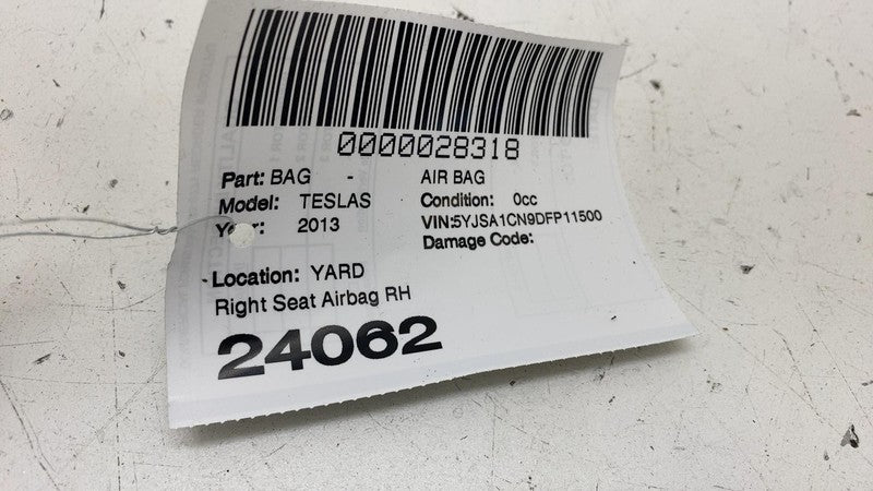 ⭕ 2012-2017 Tesla Model S MS Front Passenger Side Seat Airbag Right 10