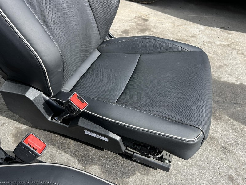 1881398-TX-A 24 25 Tesla Cybertruck Front Seat Left & Right + Rear 2nd Row Perforated Black