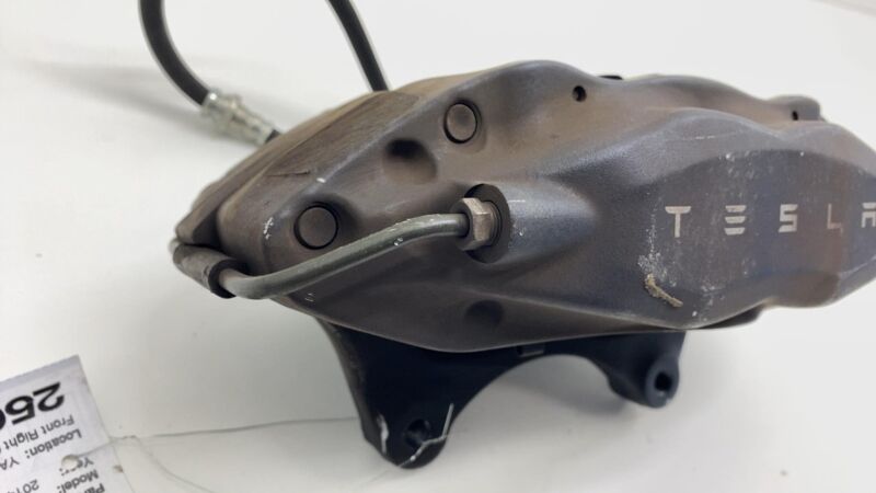2012-2020 Tesla Model S Front Passenger Side Caliper w/ Brake Hose Line Right RH