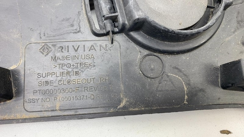 PT00015371D ⭕ 22-24 Rivian R1T Front Right Trunk Frunk Closeout Trim Cover Panel PT00000300F