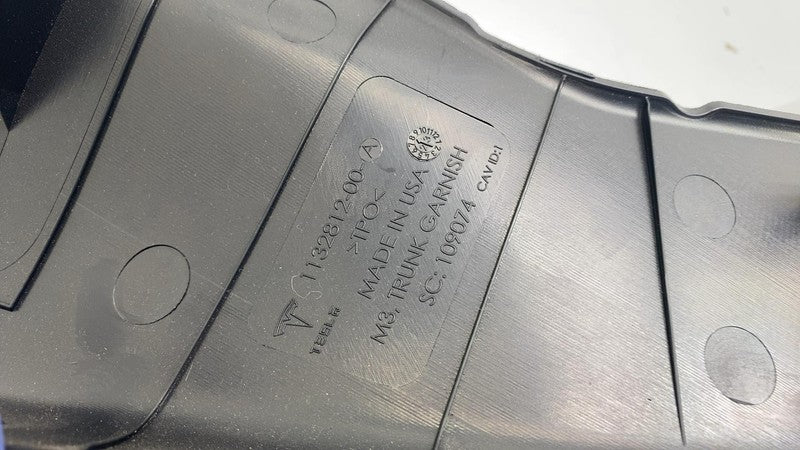 1132812 00 A ⭕ 2017-2023 Tesla Model 3 M3 Rear Trunk Interior Trim Cover Garnish 1132812-00-A