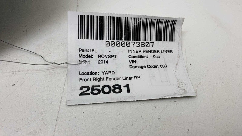 CPLA-16A573-A ⭕ 2013-2017 Land Range Rover Sport Front Right Fender Liner Shield CPLA-16A573-A