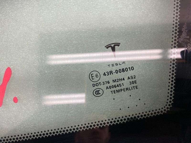 E6 43R-008010 ⭕ 12-15 Tesla Model S Rear Passenger Side Quarter Fixed Glass Right 1051820-00-A