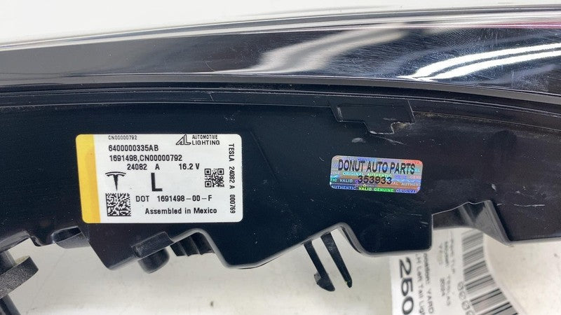 1691498-00-F ⭕ 24-25 Model 3 Rear Driver Side Taillight Quarter Tail Lamp Left 1691498-00-F