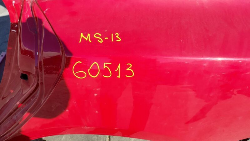 Does Not Apply 2012-2020 Tesla Model S Rear Left Quarter Body Side Panel Structural Cut Out Red