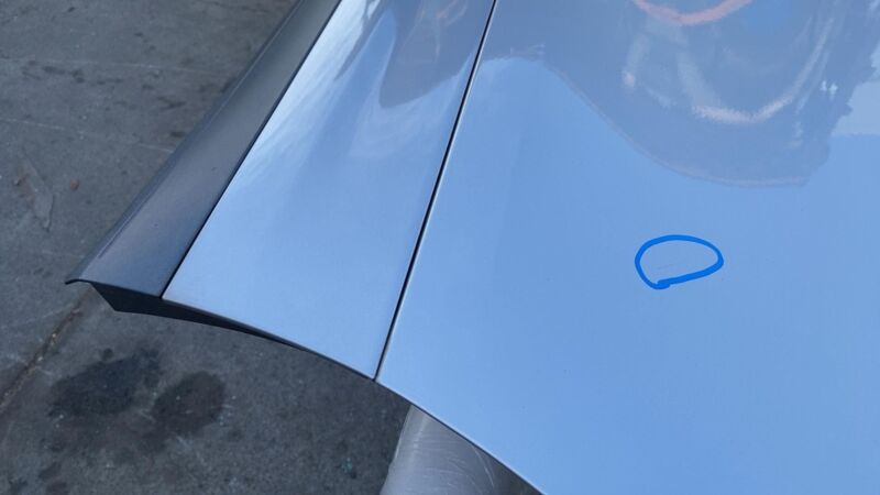 2011-2018 Porsche Cayenne Rear Driver Side Door Shell Panel Left Silver - LX7W
