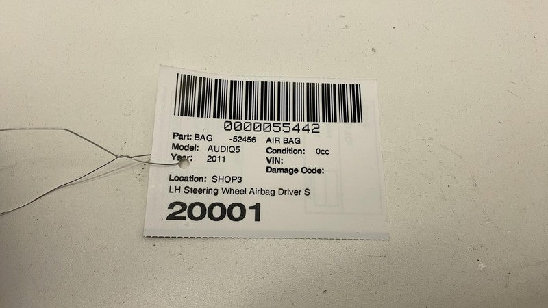 8R0.880.201.A 2009 2010 2011 2012 Audi Q5 Driver Steering Wheel Airbag Air Bag 8R0.880.201.A