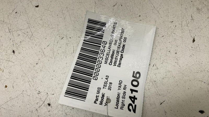110044100B ⭕17-23 Model 3 Right B-Pillar Applique Glass Trim Molding w/ Camera 1100441-00-B