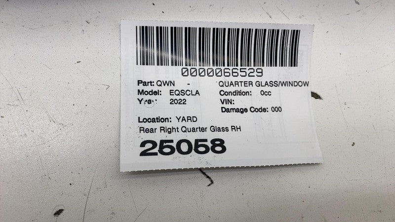 ⭕ 22-25 EQS 450+ V297 Front Right Exterior A-Pillar Quarter Glass RH A