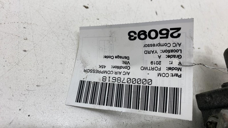 ⭕2019 Smart EQ Fortwo Air Conditioning A/C Compressor w/ Wire Harness