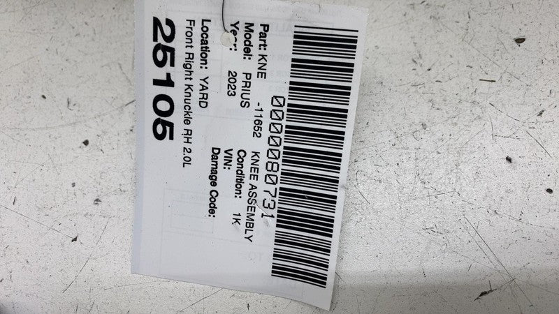 ⭕ 23-24 Toyota Prius Front Right Spindle Knuckle w/ Wheel Hub & Dust S