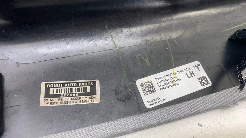 1732047-20-H ⭕ 24-25 Tesla Model 3 Driver Upper Rail Trim Providence Cover Left 1732047-20-H