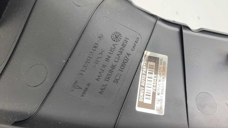 113281200A ⭕ 2017-2023 Tesla Model 3 M3 Rear Trunk Interior Trim Cover Garnish 1132812-00-A