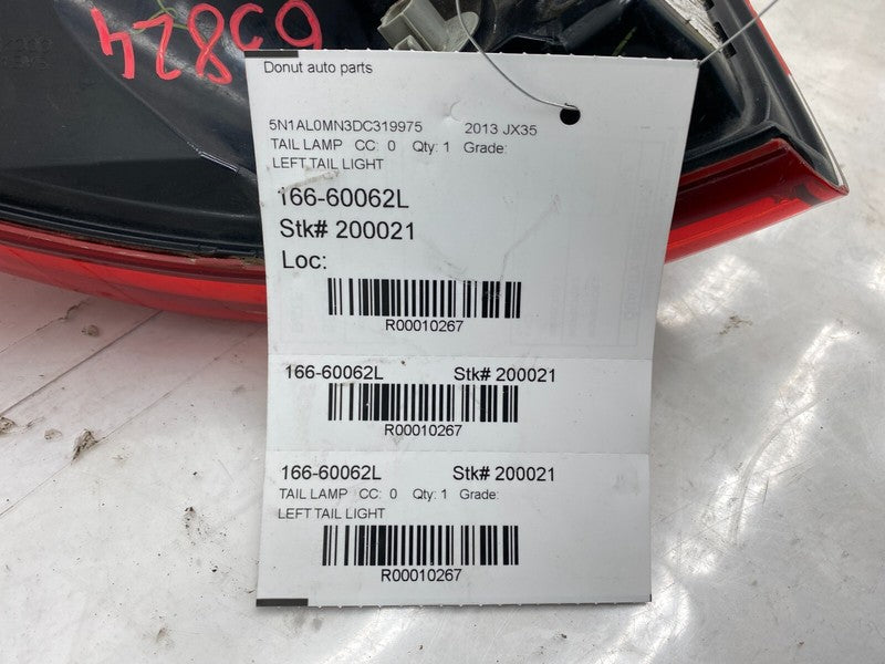 ⭕2013 Infiniti JX35 Rear Driver Taillight Outer Tail Lamp Left LH 2014 2015 QX60