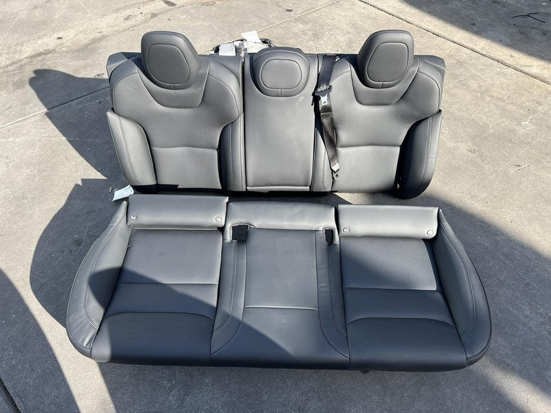 ⭕ 21-23 Tesla Model S Left & Right Front Bucket Seat + Rear 2nd Row Seat Black