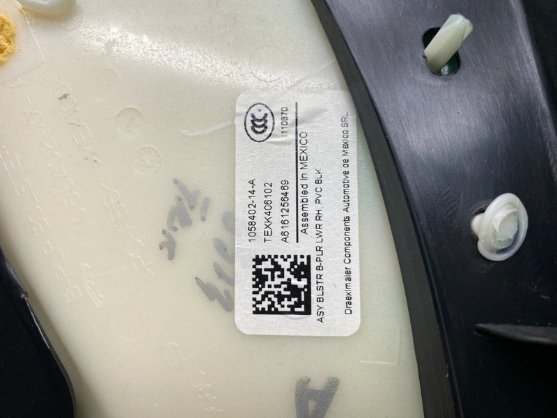 105840214A ⭕ 12-20 Model S Left & Right B-Pillar Lower Trim Panel 1058401-14-A/1058402-14-A