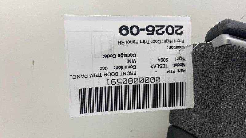 1776740-10-B ⭕ 24-25 Model 3 Front Passenger Highland Door Panel Trim Card Right 1776740-10-B