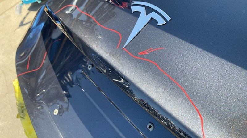 ⭕17-20 Tesla Model 3 Rear Trunk Tailgate Liftgate Deck Lid Shell Panel Gray PMNG