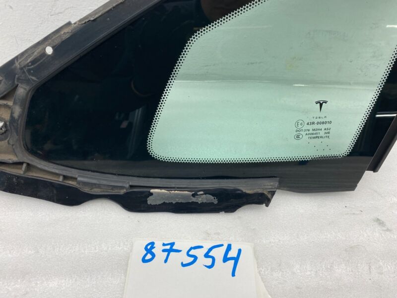 E6 43R-008010 2012-2020 Tesla Model S Rear Passenger Side Quarter Fixed Glass Right Assembly