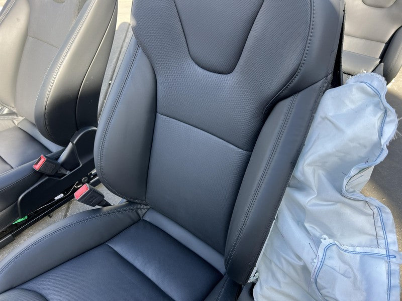 ⭕ 21-23 Tesla Model S Left & Right Front Bucket Seat + Rear 2nd Row Seat Black