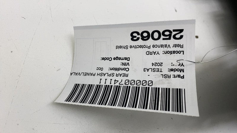 1784690-00-A ⭕ 24 25 Model 3 Rear Bumper Under Body Splash Shield Panel Diffuser 1784690-00-A