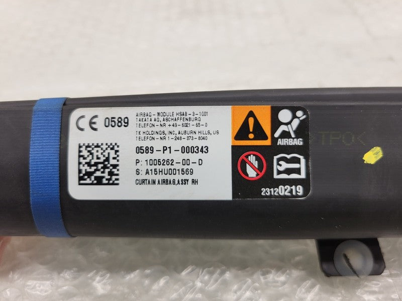 1005262 00 D ⭕ 2012-2020 Tesla Model S Roof Curtain Safety Airbag Right Side OEM 1005262-00-D