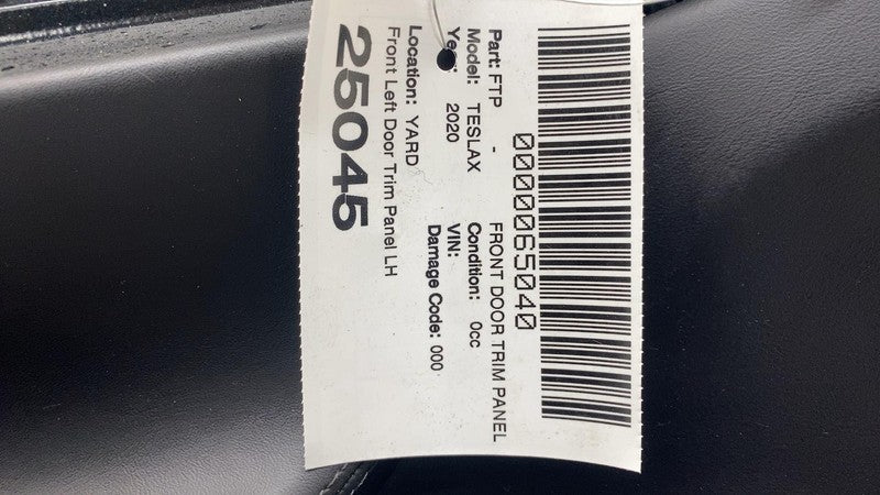 1055327-21-M ⭕ 16-20 Model X Front Driver Side Door Panel Trim Card Cover Left 1055327-21-M