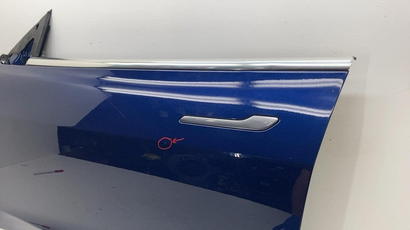 1096620-00-H ⭕ 2017-2020 Tesla Model 3 M3 Front Driver Side Door Shell Panel Left Blue PPSB