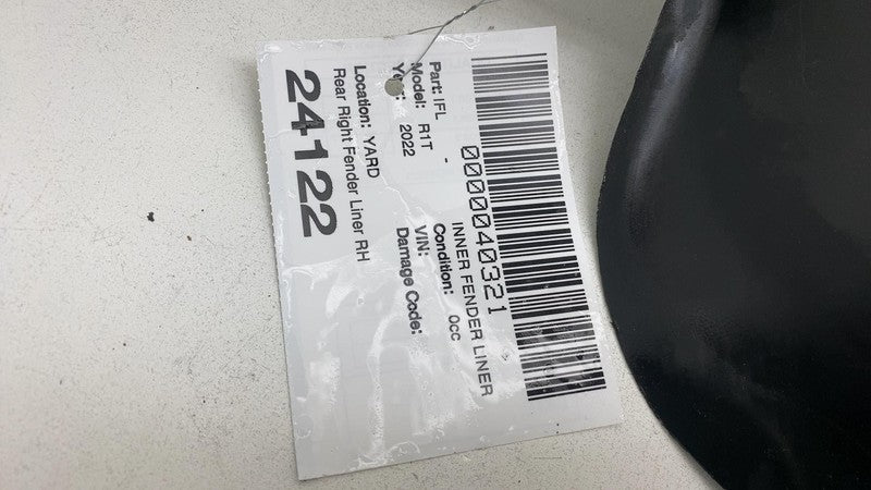 PT00112300-C ⭕ 2022-2024 Rivian R1T Rear Right Wheel Fender Liner Splash Guard RH PT00112300C