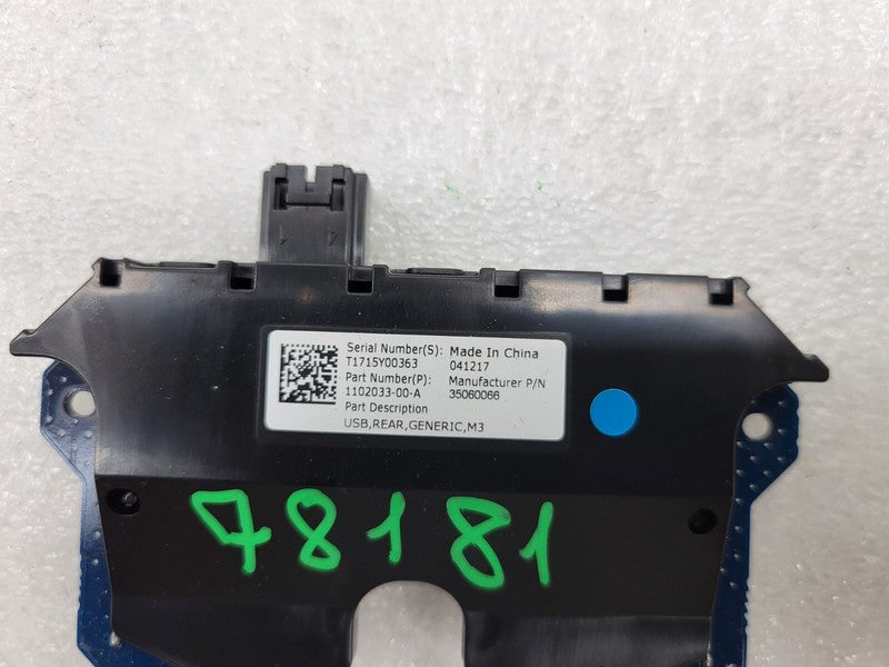1102033 00 A ⭕ 2017-2022 Tesla Model 3 Rear USB/AUX Control Unit Hub Module OEM 1102033-00-A