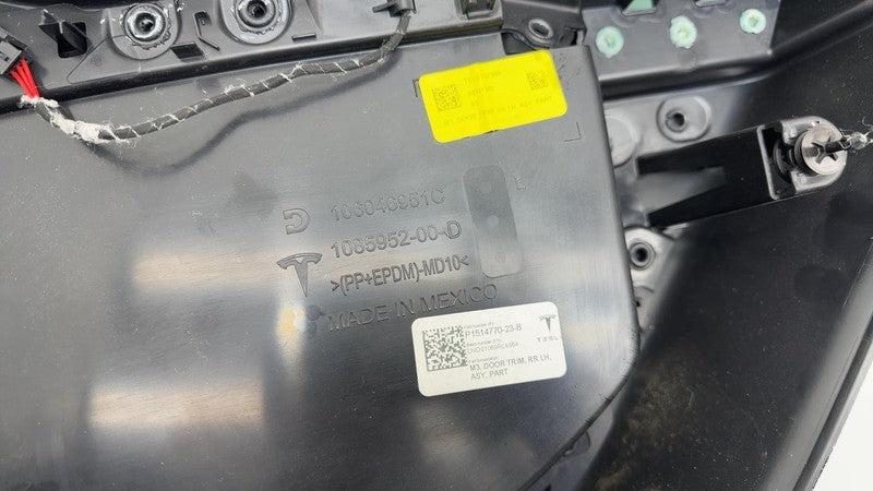 1514770-23-B ⭕ 21-23 Model 3 Rear Driver Side Interior Door Panel Trim Card Left 1514770-23-B