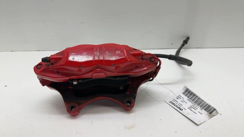 ⭕ 16-20 Model X Front Left Brembo Caliper w/ Brake Hose Line Red LH 10