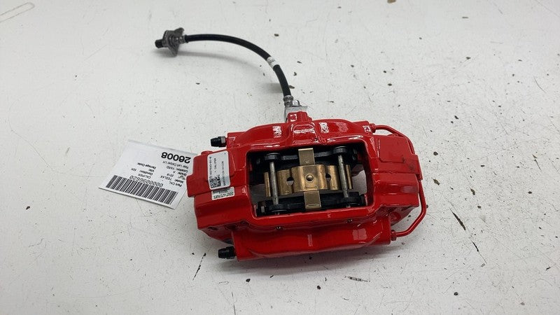 ⭕ 2016-2020 Tesla Model X Rear Caliper w/ Brake Hose Line Left Red 102