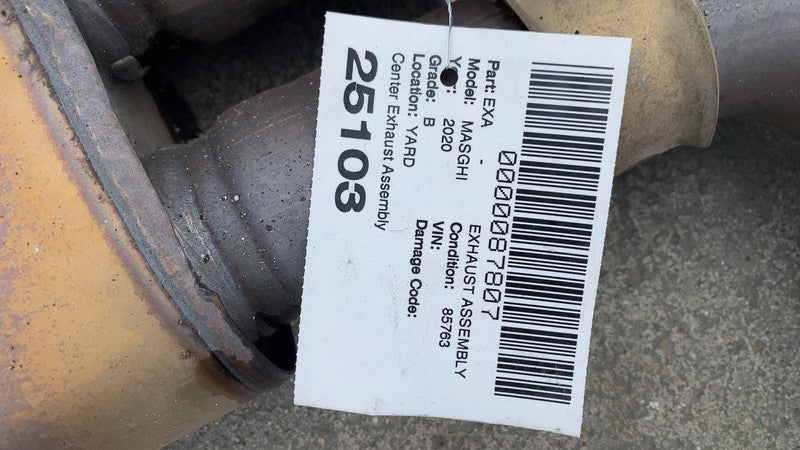 ⭕ 2014-2020 Maserati Ghibli 3.0 Center Exhaust Muffler X-Pipe Resonato