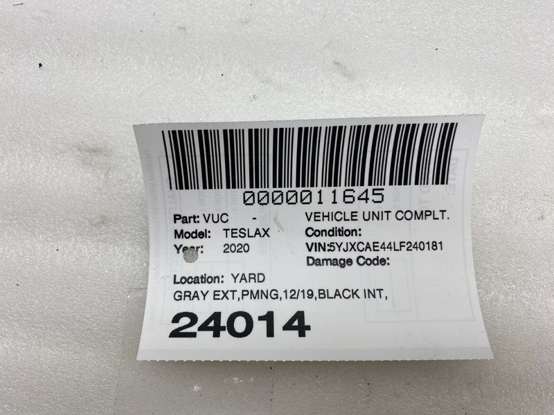 110512600E ⭕ 2016-2023 Tesla Model X Rear Left C-Pillar Trim Cover Racetrack 1105126-00-E