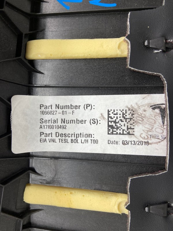 1096027 01 F ⭕ 17-23 Model 3 Rear Driver 2nd Row Seat Bolster Trim Cushion Left 1096027-01-F