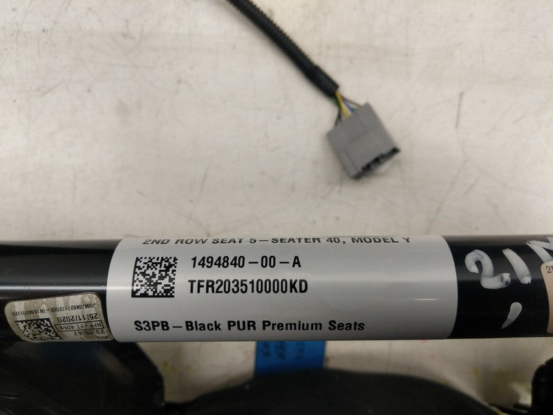 1494840 00 A ⭕ 20-22 Tesla Model Y Rear Right 2nd Row Seat Track Rail Frame & Upper Cushion