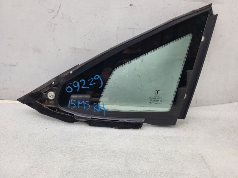 E643R-008010 2012-2020 Tesla Model S Rear Passenger Side Quarter Fixed Glass Right Assembly
