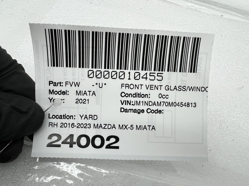 2016-2023 Mazda MX-5 Miata Front Right Door Window Glass Guide Run Cha