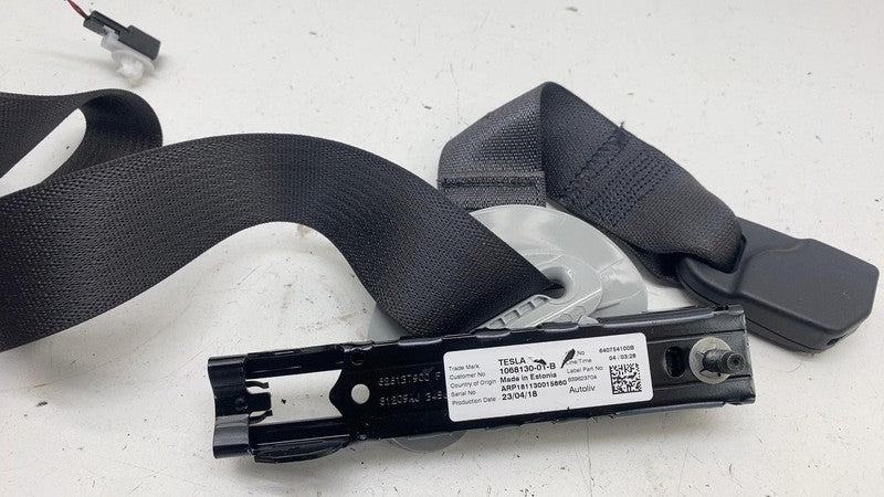 108127901F ⭕ 2017-2023 Tesla Model 3 Front Right 1st Row Seat Belt & Retractor 1081279-01-F
