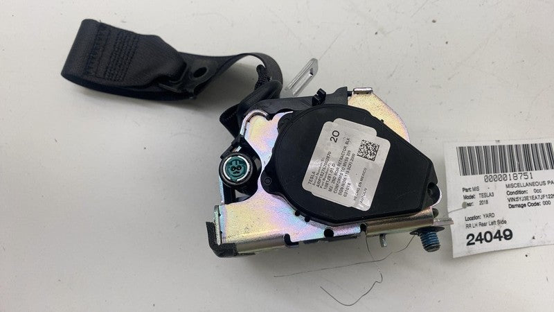 108128101D ⭕ 2017-2023 Tesla Model 3 Rear Side 2nd Row Seatbelt Retractor Left 1081281-01-D
