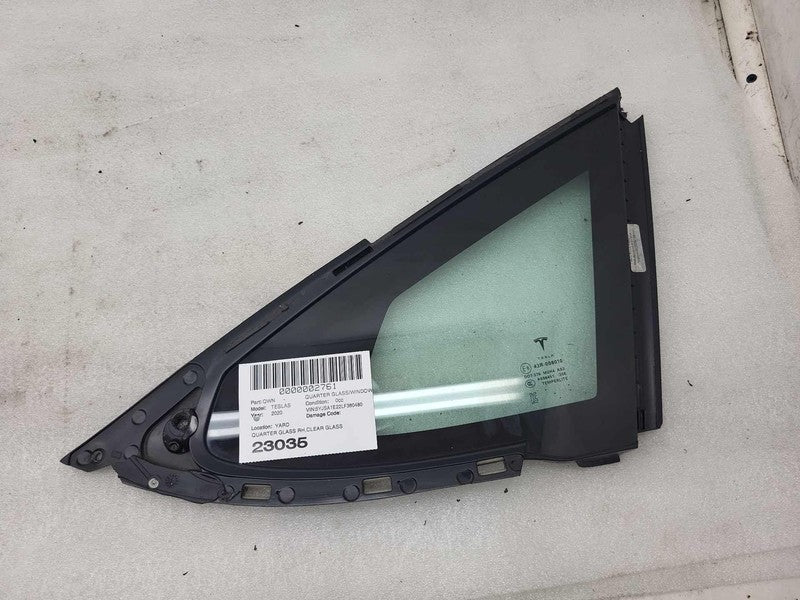 ⭕ 2012-2020 Tesla Model S Rear Passenger Side Quarter Fixed Glass Righ