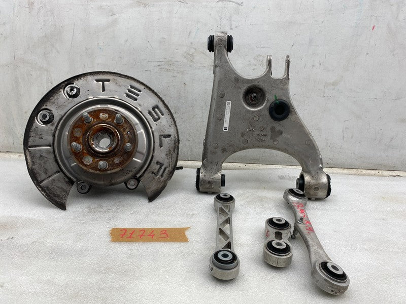 102141600A ⭕ 16-20 Tesla Model S X SET Rear Right Spindle Knuckle & Control Arm Link OEM