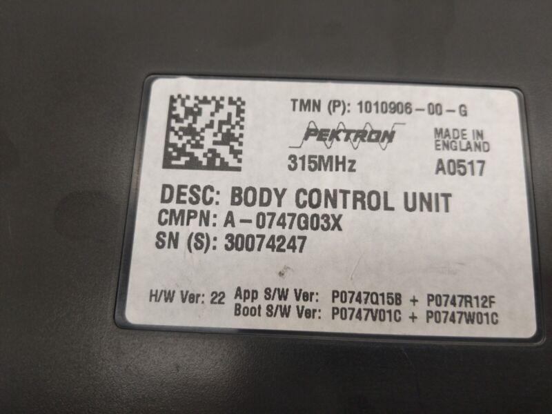 1010906 00 G ⭕12-20 Tesla Model S MS Body Controller BCM Control Module (315MHZ) 1010906-00-G